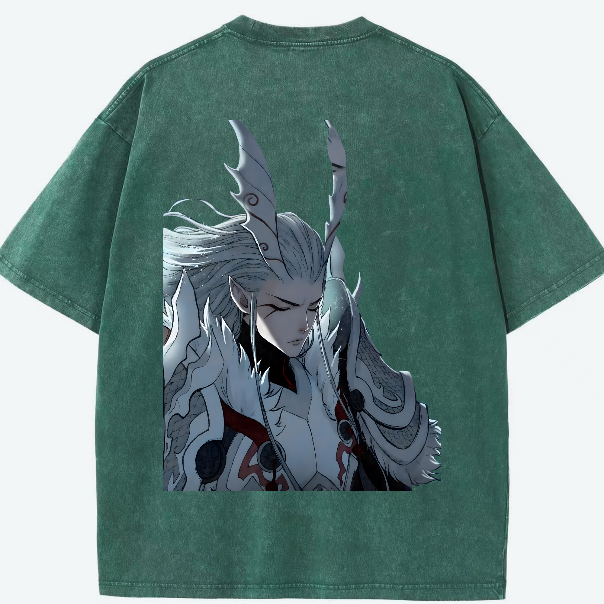 （画像用） Ne Zha 2 ナタ 魔童の大暴れ 綿100% ヴィンテージ風 半袖Tシャツ（背面プリント）